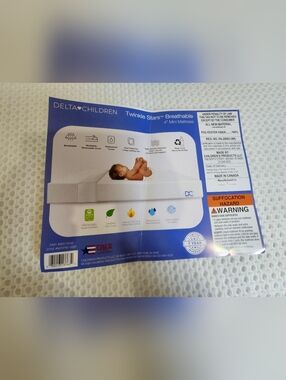 Twinkle Stars Breathable Mini Mattress - White